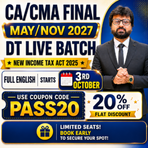Full English Direct Tax Regular Live Batch (NEW INCOME TAX ACT 2025) - May/Nov 2027